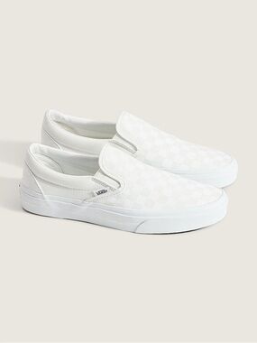 Vans Women’s Classic Slip-on White Checkerboard Shoe Understated Versatile